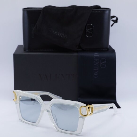 Valentino V-UNO VLS-107C Square Sunglasses - Transparent/Grey main image 5